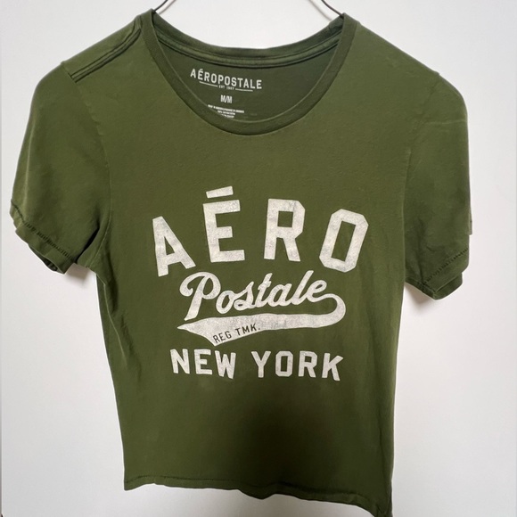 AEROPOSTALE MENS GREEN SHORT SLEEVE T-SHIRT  MEDIUM. - Picture 3 of 5